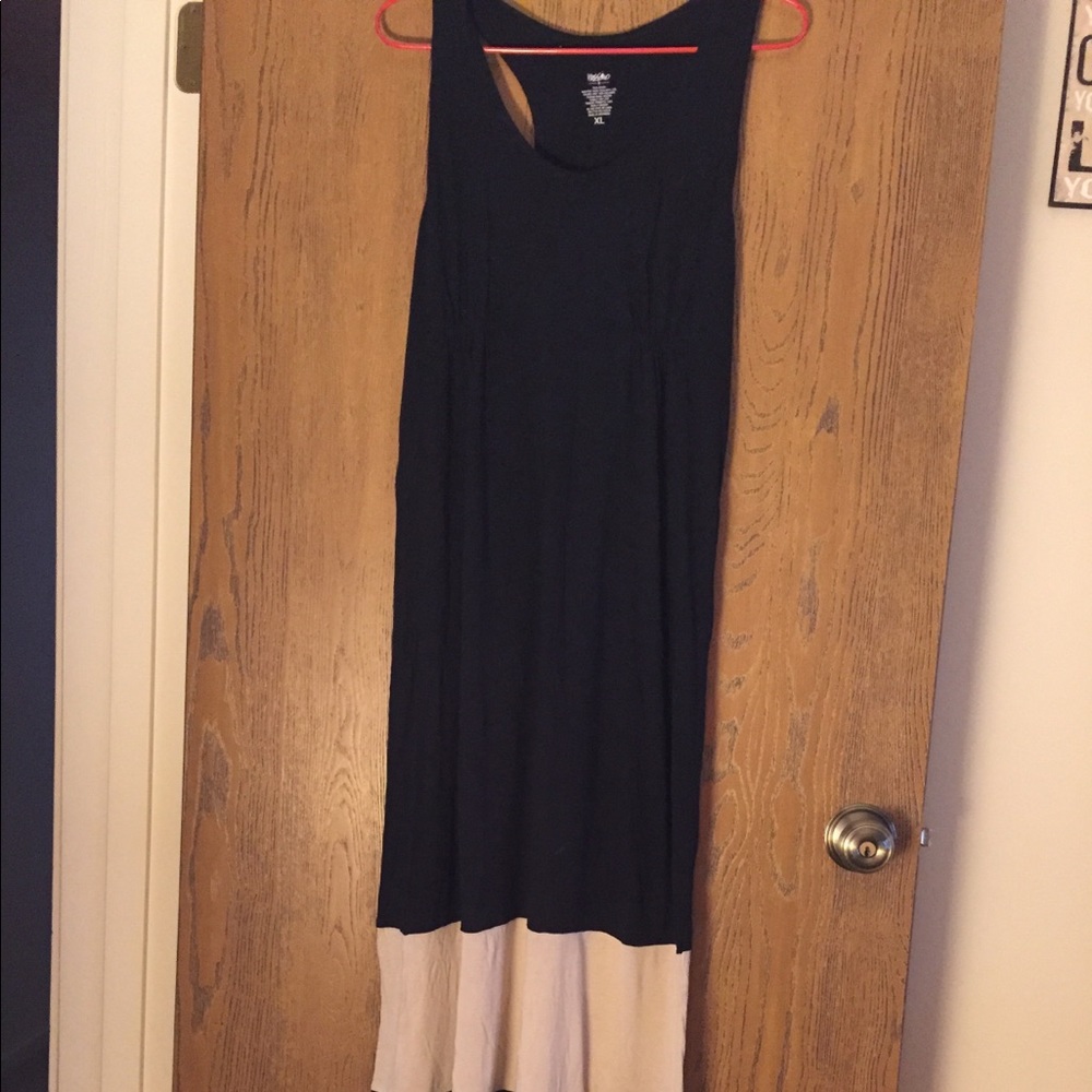 Black and tan tank top dress